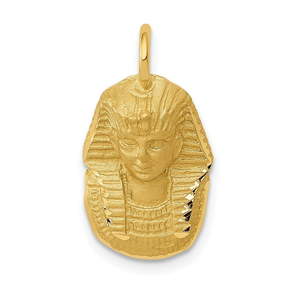 14k Yellow Gold Travel Satin D/C King Tut Necklace/Bracelet Charm Pendant